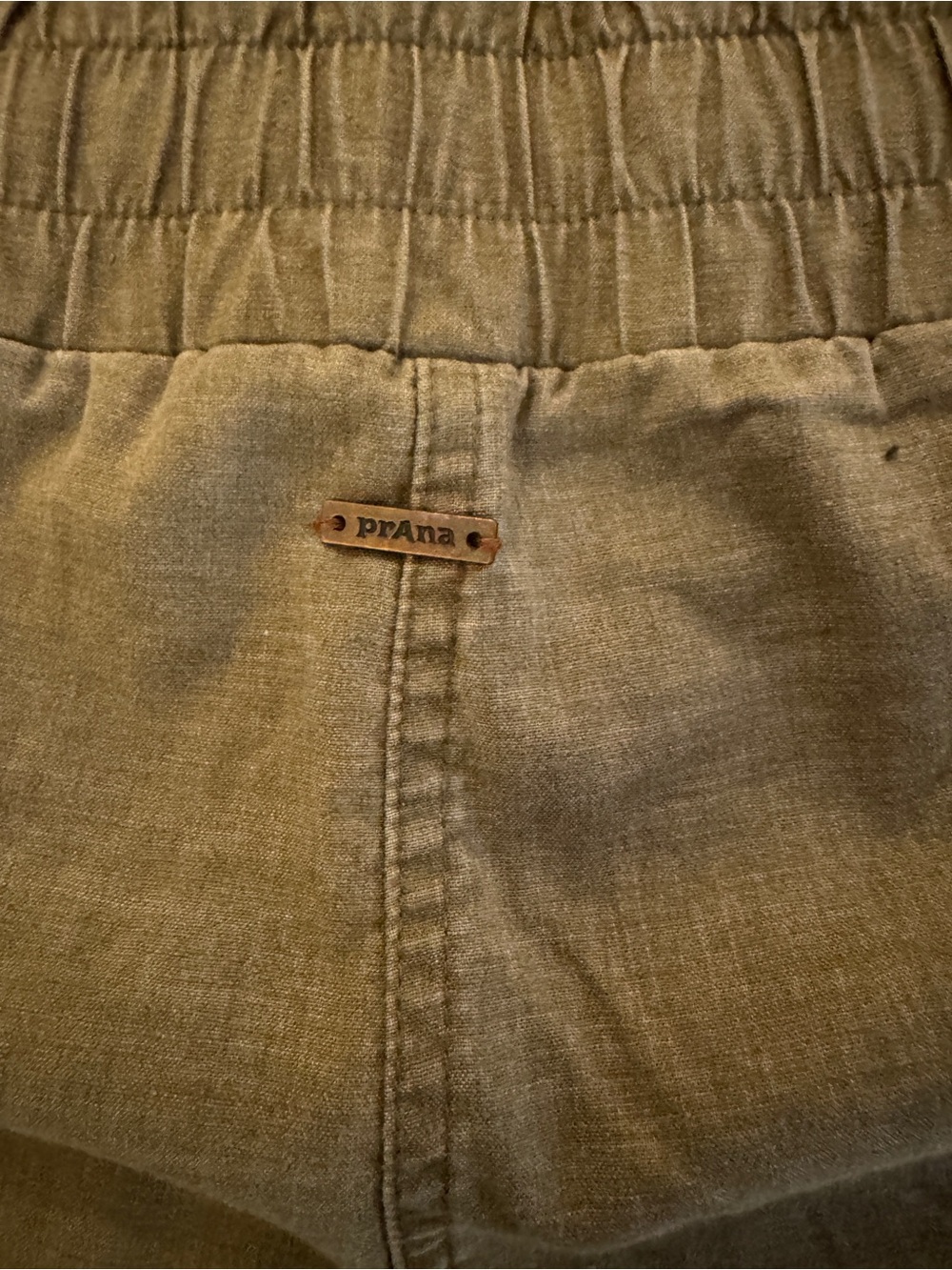 Prana Olive green Elastic Waist pants, size small